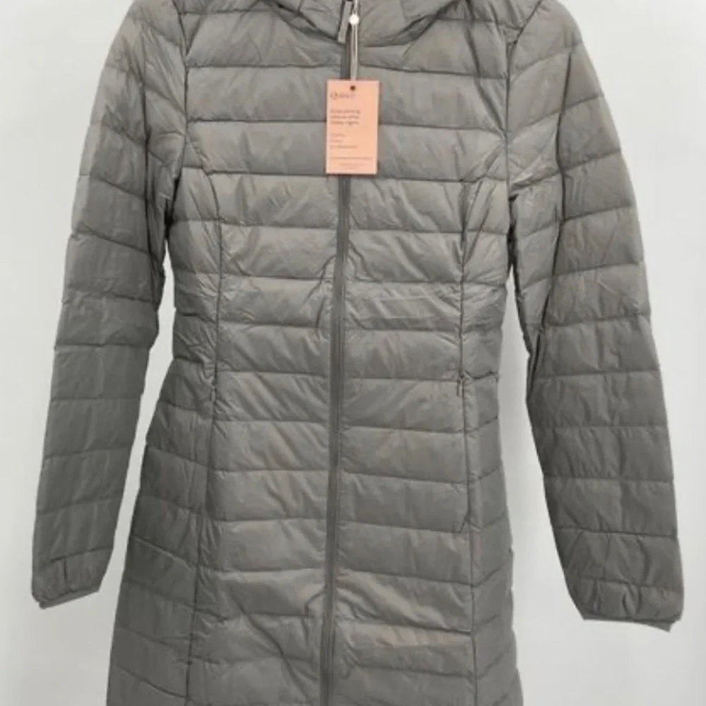 NWT Quince, Lightweight Down Filled Packable Puffer, Long Jacket, Size  Small - Picture 2 of 8